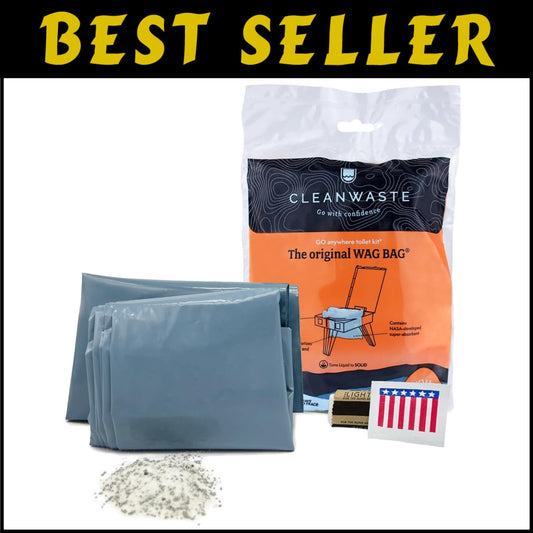 50-Pack Original Wag Bag Portable Toilet Kit with NASA Odor Control Powder