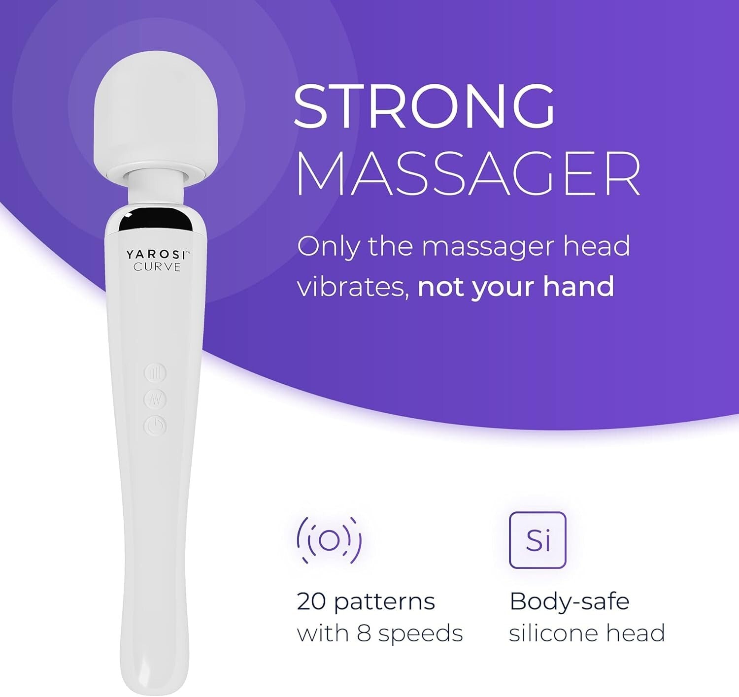 Portable 8-Speed Curve Device - Silicone Massager for Muscle Relief & Tension