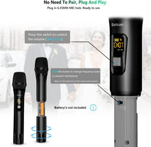 Load image into Gallery viewer, Professional Wireless Microphone System - Dual Handheld Mic for Karaoke &amp; Events