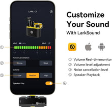 Load image into Gallery viewer, Active Noise Cancelling Lavalier Mic - 32H Battery, Ideal for iPhone/iPad Users