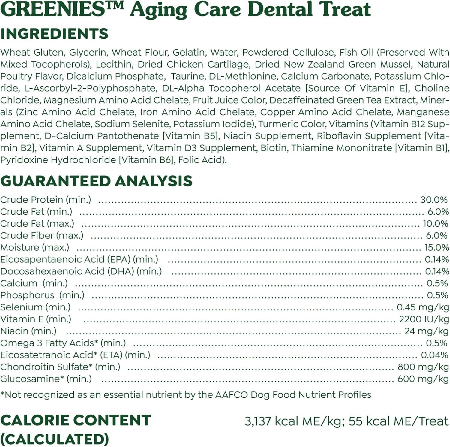 Natural Dental Dog Chews for Seniors - 27 oz Petite Size, Mouth-Wowing Flavor