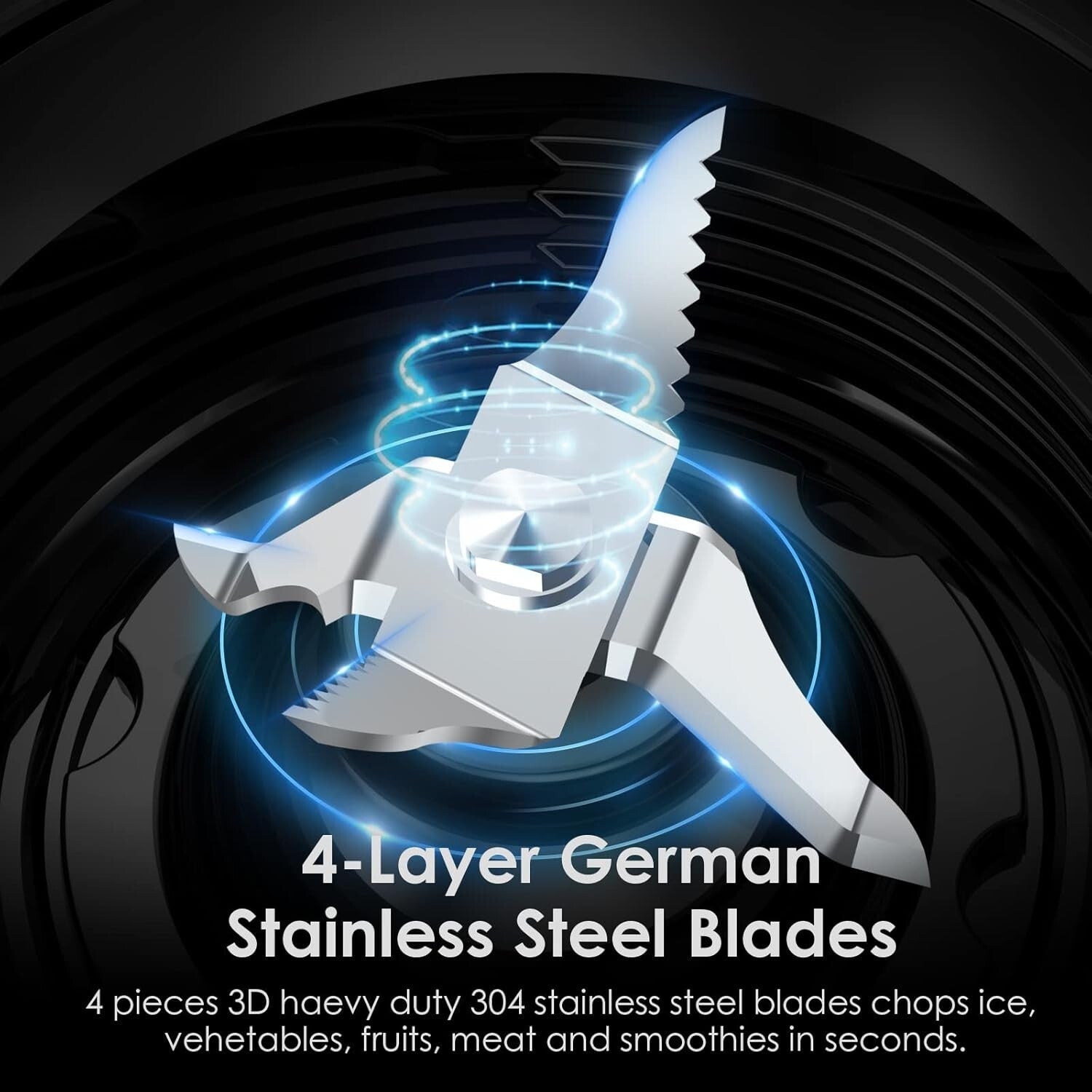 950W Professional Blender with 50 Oz Glass Jar - Perfect for Smoothies & Ice