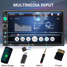 Load image into Gallery viewer, Upgrade Your Ride: Double Din 7-Inch Stereo with Touch Screen &amp; Rear Camera