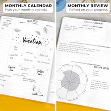 Load image into Gallery viewer, Luxurious A4 Undated Planner Pro: Weekly &amp; Monthly Organizer in Amber Yellow