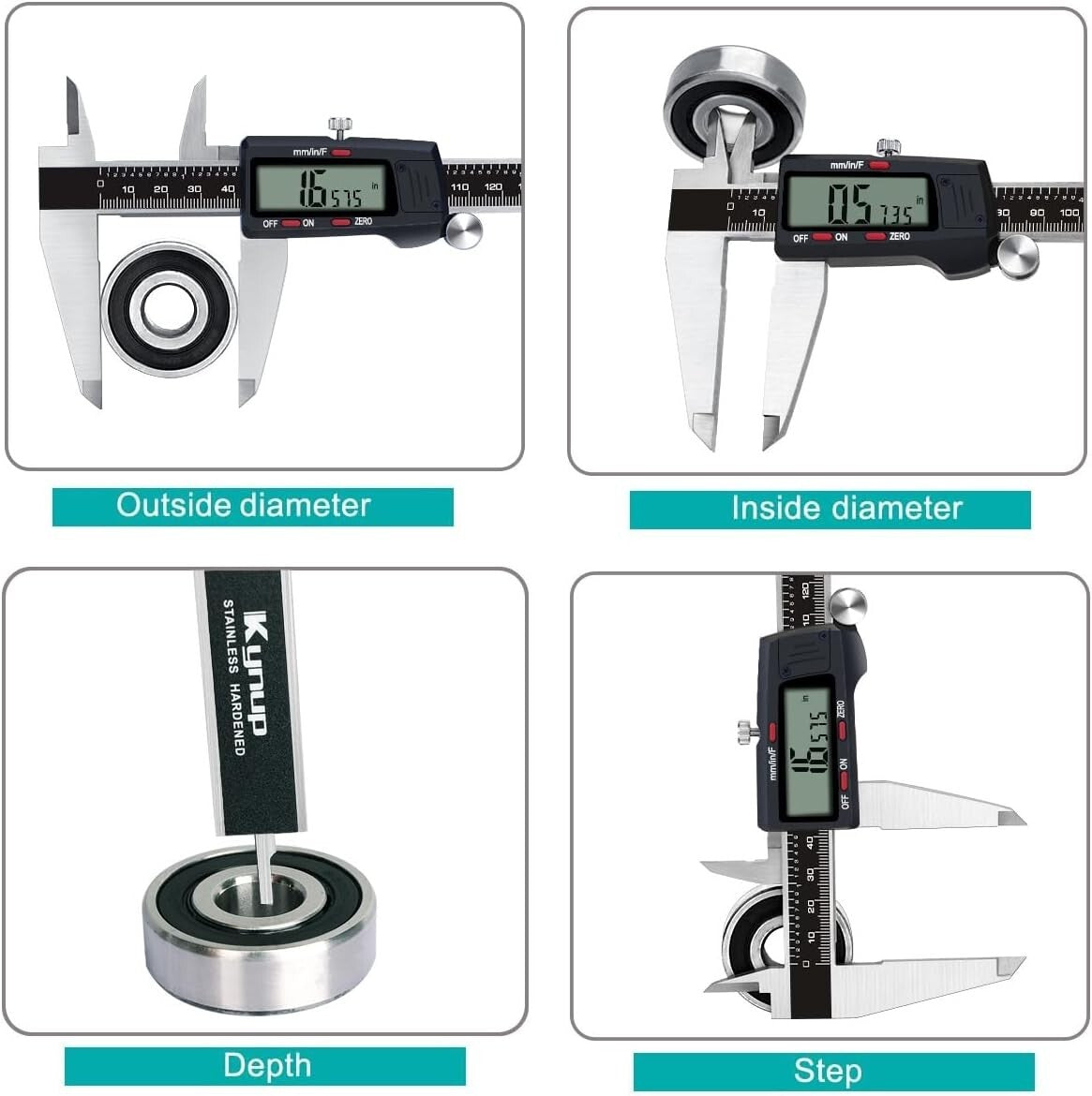 Professional-Grade 12-Inch Digital Caliper - Inch, Metric & Fraction Readings