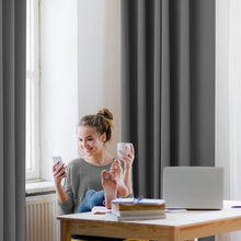 Load image into Gallery viewer, Elegant Blackout Grommet Curtains - Thermal Insulated &amp; Noise-Reducing, Set of 2