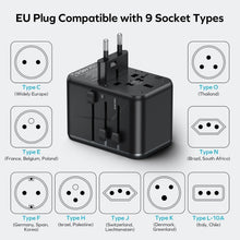 Load image into Gallery viewer, Universal Travel Adapter 170W GaN with USB-C &amp; USB-A Ports - Compact Gold Design