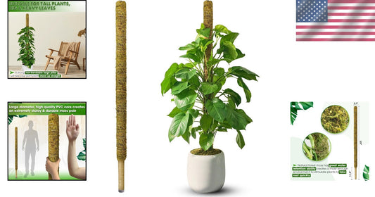 59'' Sturdy Moss Support Pole for Tall Plants - Perfect for Indoor Gardens