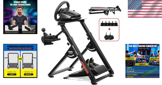 High-Strength Racing Simulator Stand for Logitech & Thrustmaster - Max Stability