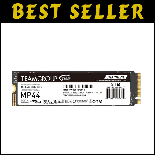 Massive 8TB SLC Cache SSD for Unmatched Data Transfer - PCIe 4.0 Fast Access