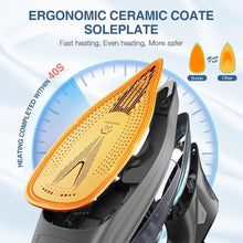 Load image into Gallery viewer, Compact 1700W Anti-Drip Steam Iron with Self-Cleaning &amp; Adjustable Steam Modes