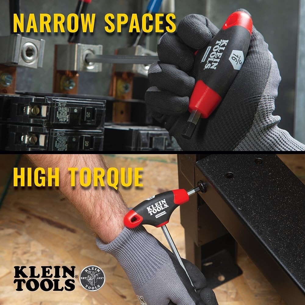 Durable T-Handle Allen Wrench Set with Organized Metal Stand - 10 Sizes Included