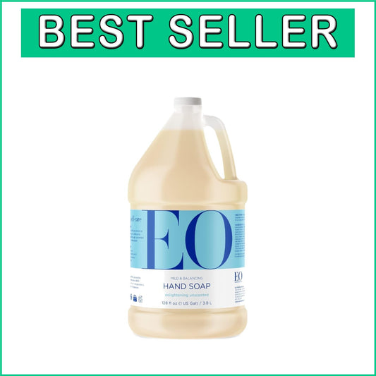 128 Ounce EO Unscented Organic Hand Soap - Nourishing, Biodegradable Formula