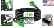 Load image into Gallery viewer, Weather-Resistant 30A RV Extension Cord, 25ft with Power Indicator &amp; Organizer