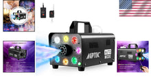 Load image into Gallery viewer, Odorless 500W Fog Machine with LED Lights &amp; Wireless Control - Perfect for Stage