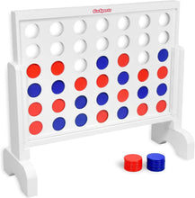 Load image into Gallery viewer, Fun 2ft Wide Wooden 4 in a Row Game with Quick Setup for Indoor &amp; Outdoor Play