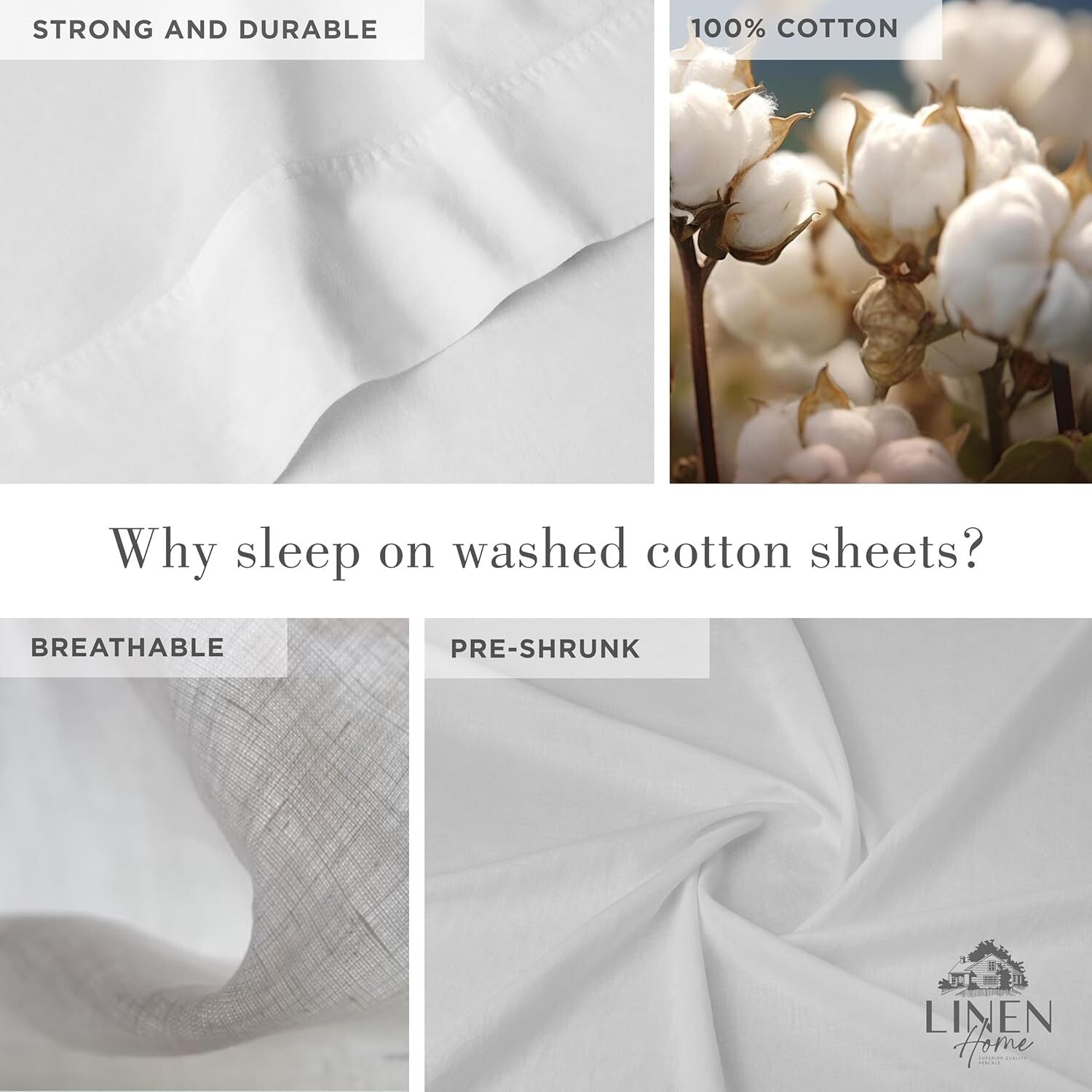 4-Piece King Cotton Sheet Set with Envelope Closure Pillowcases - Chic & Durable