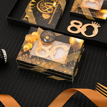 Load image into Gallery viewer, Glamorous Gold and Black Bottle Openers - 50 Packs for 80th Anniversary Parties