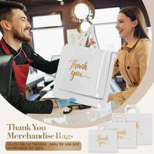 Load image into Gallery viewer, Versatile 200 Pcs White Thank You Bags - Sturdy, Stylish &amp; Polka Dot Design