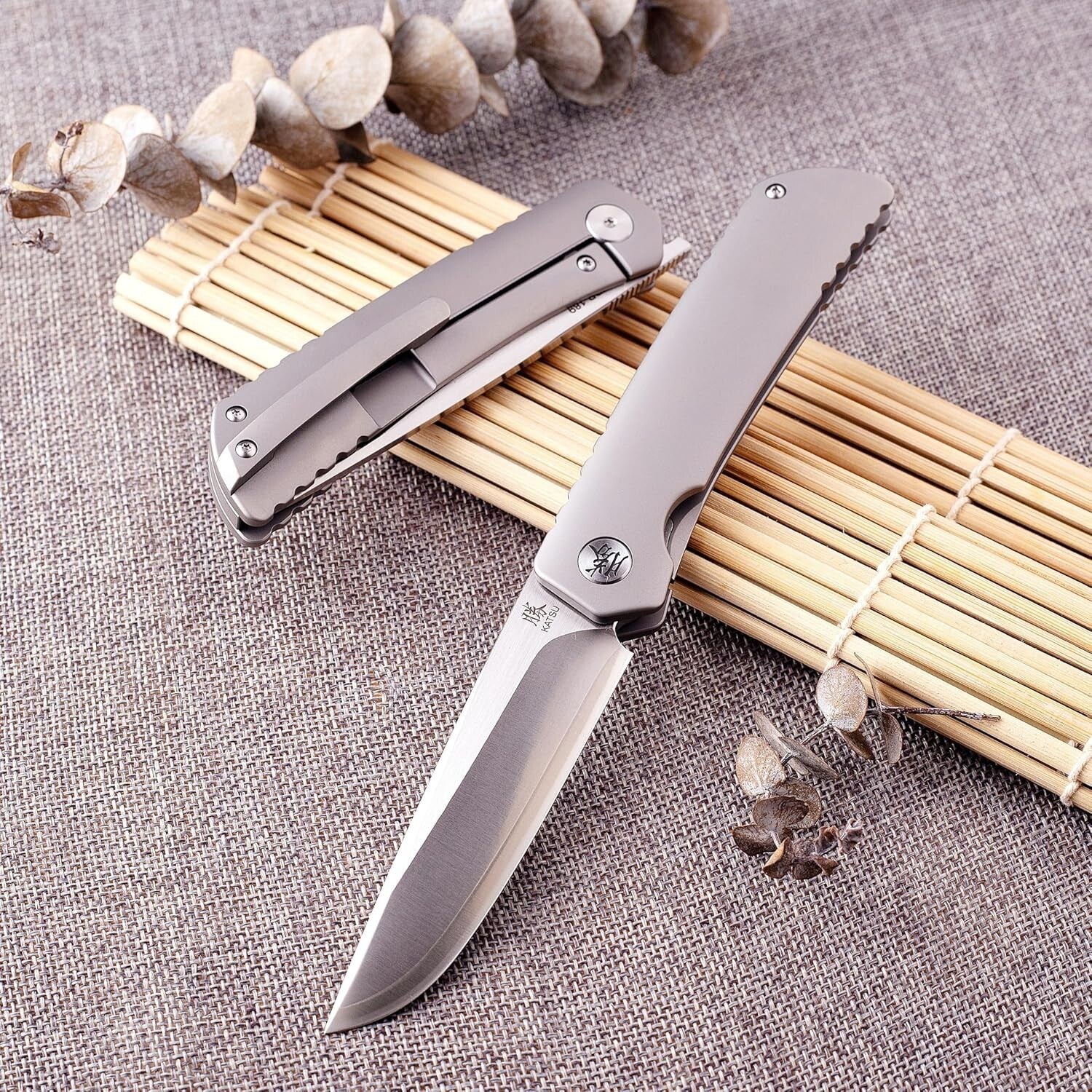 Premium Folding Pocket Knife with ZDP-189 Steel & Titanium Handle - 4.5 Inches