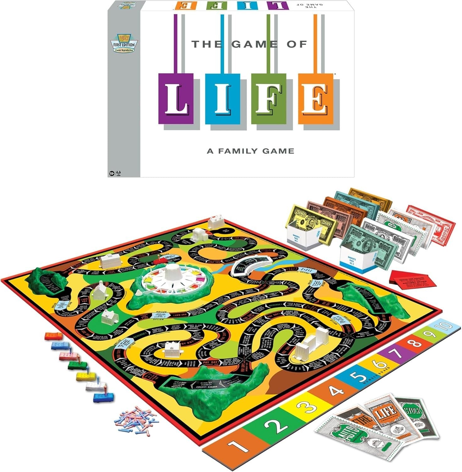 1960 The Game Of Life Classic Board Game - Nostalgic Family Fun for 2-6 Players