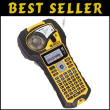 Load image into Gallery viewer, Compact Yellow/Black Label Printer with Adjustable Font &amp; Quick Start Guide
