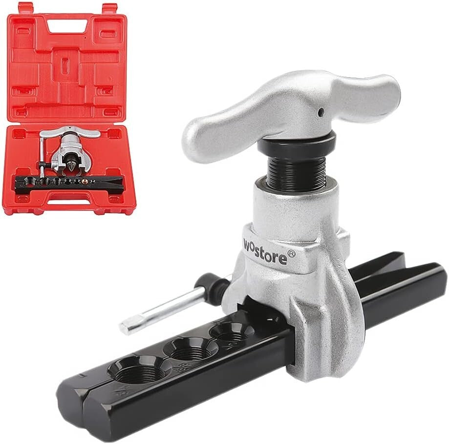 Compact Tubing Flaring Tool with 7 Die Sizes - Ideal for Refrigeration Projects