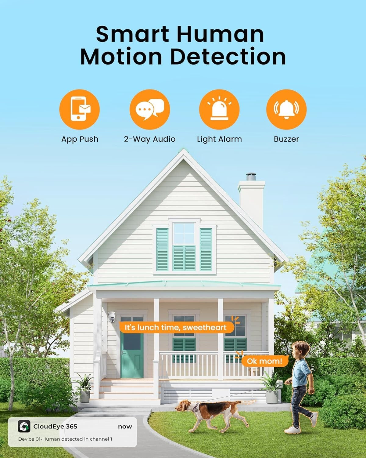 Outdoor Wireless Security Cameras with 500GB NVR - Solar-Powered & Motion Alerts