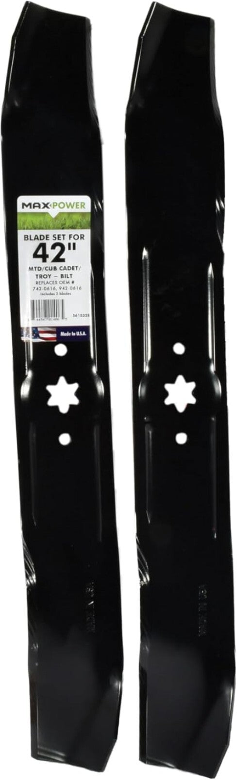 2-Blade Mulching Set for 42-Inch MTD/Cub Cadet/Troy-Bilt Mowers, OEM Compatible