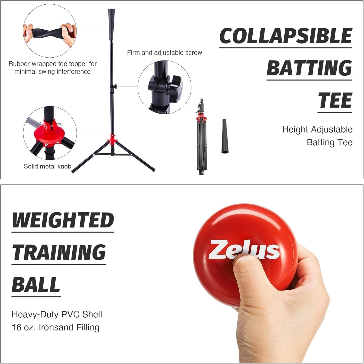 Knotless Polyester Baseball Net & Adjustable Tee for Indoor/Outdoor Training Fun