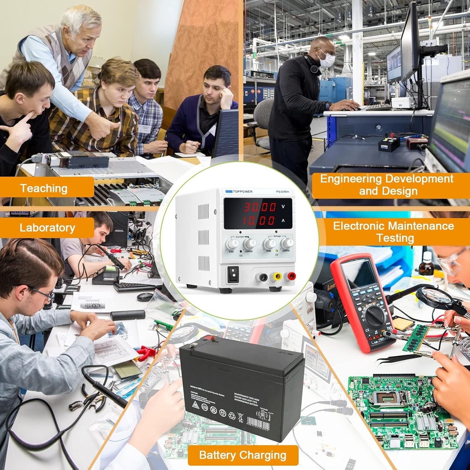 Multi-Function Variable DC Power Supply with 4-Digit Display - Ideal for DIY