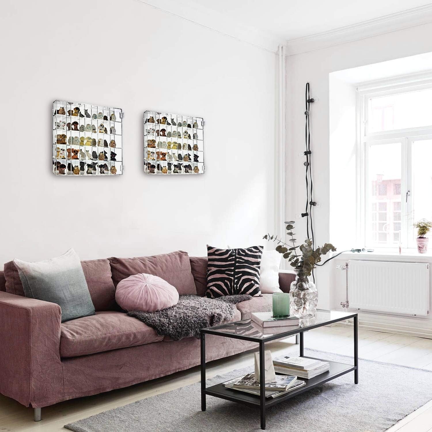 Compact Wall-Mount Acrylic Display Cabinet with 25 Compartments for Collectibles