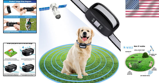 Safe & Adjustable GPS Wireless Dog Fence – Cover Up to 3300 ft! Easy Setup