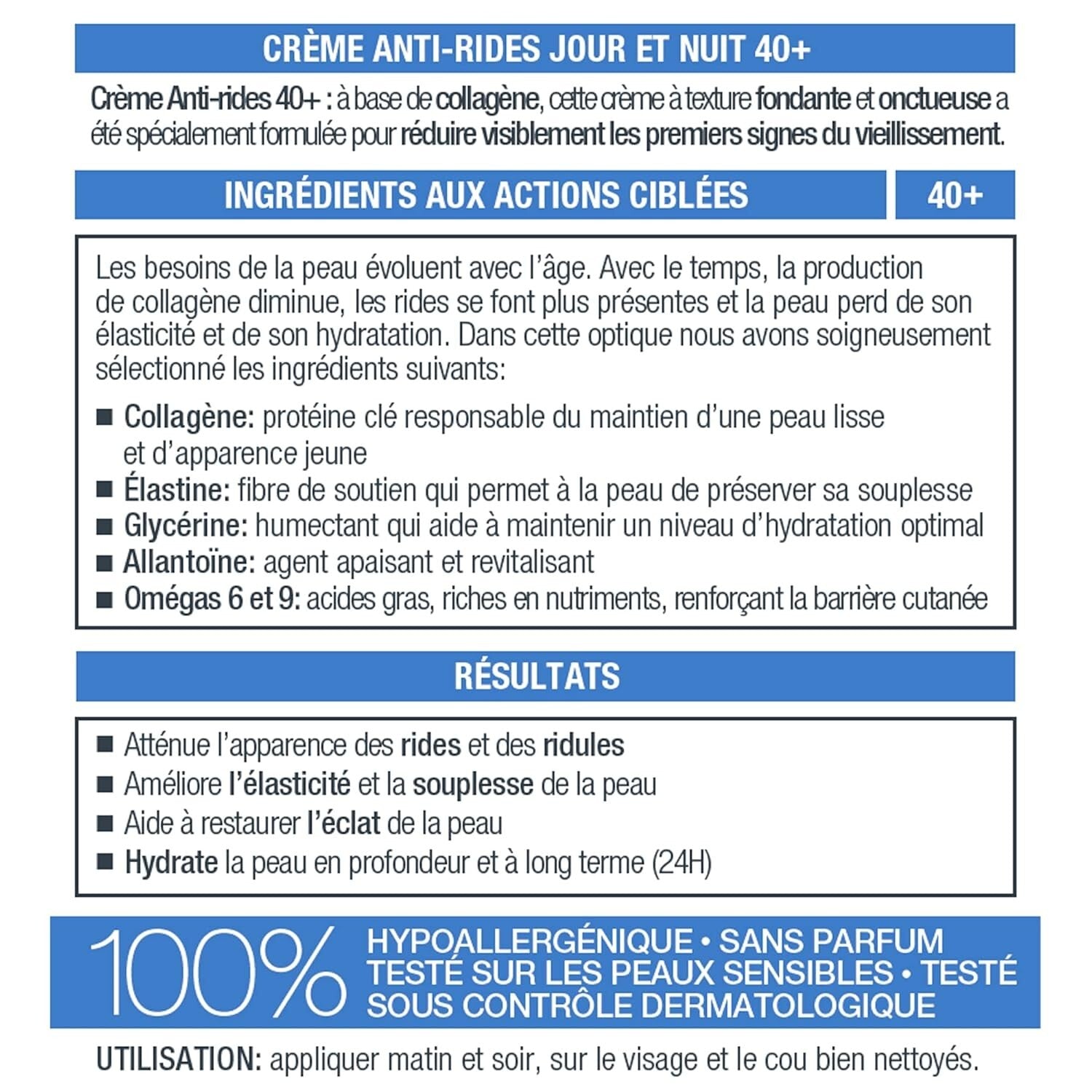 Fragrance-Free Anti-Wrinkle Cream for Mature Skin, 1.7 oz of Hydration