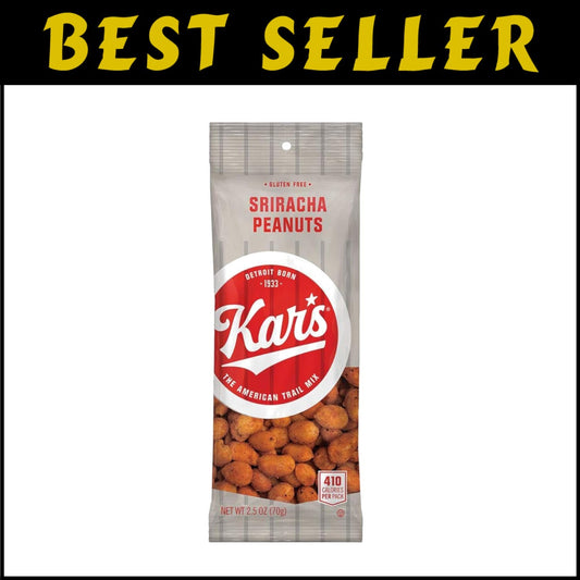 Bulk 36 Pack of Gluten-Free Spicy Hot Sriracha Peanuts - 2.5 oz Snack Packs