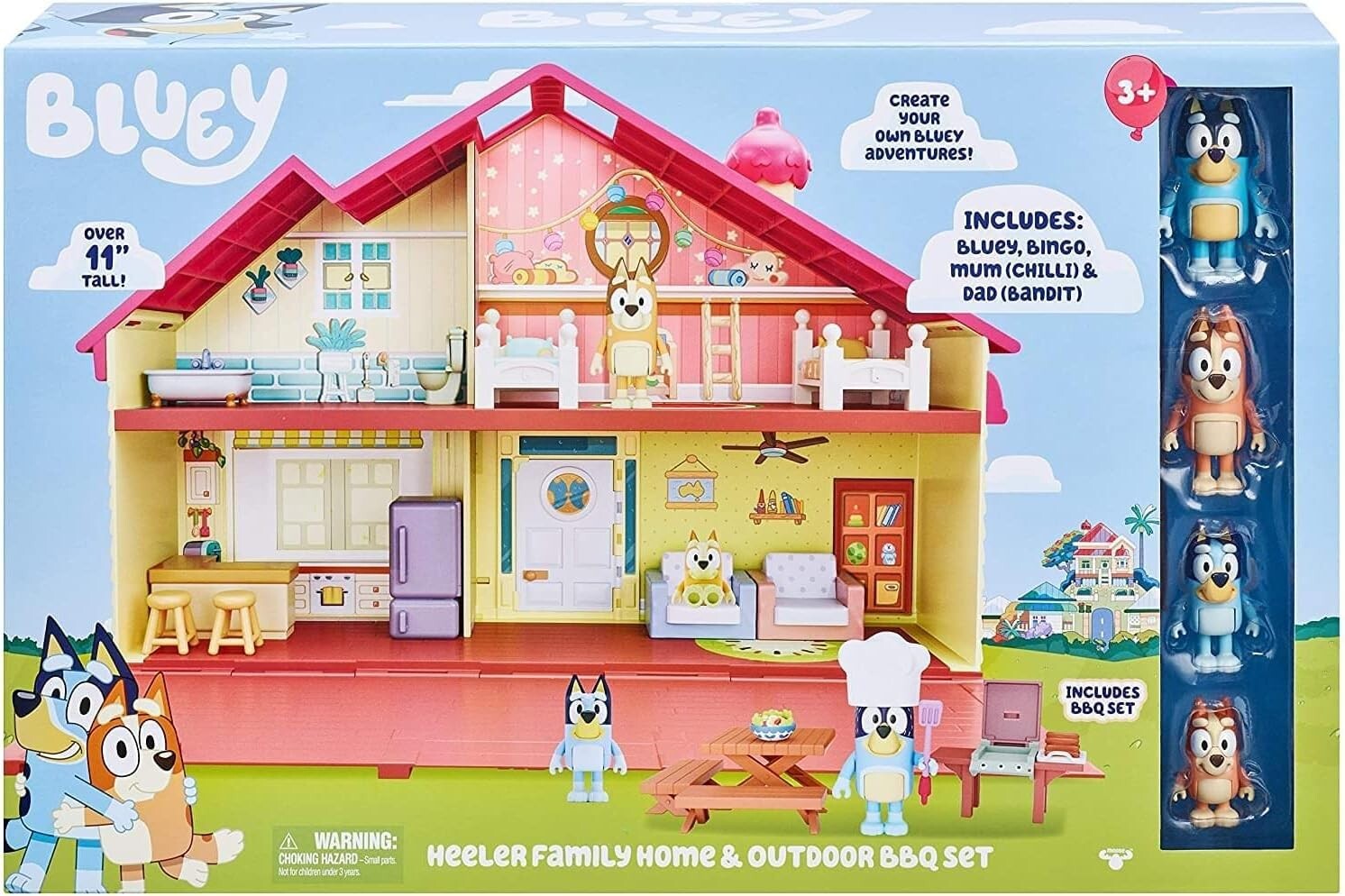 Interactive Bluey BBQ Playset with 4 Figures & Removable Furniture Pieces