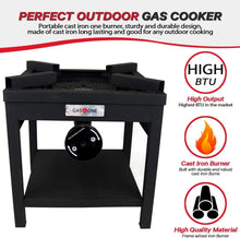 Load image into Gallery viewer, High-Efficiency 275,000 BTU Propane Cooking Burner with Adjustable PSI Regulator