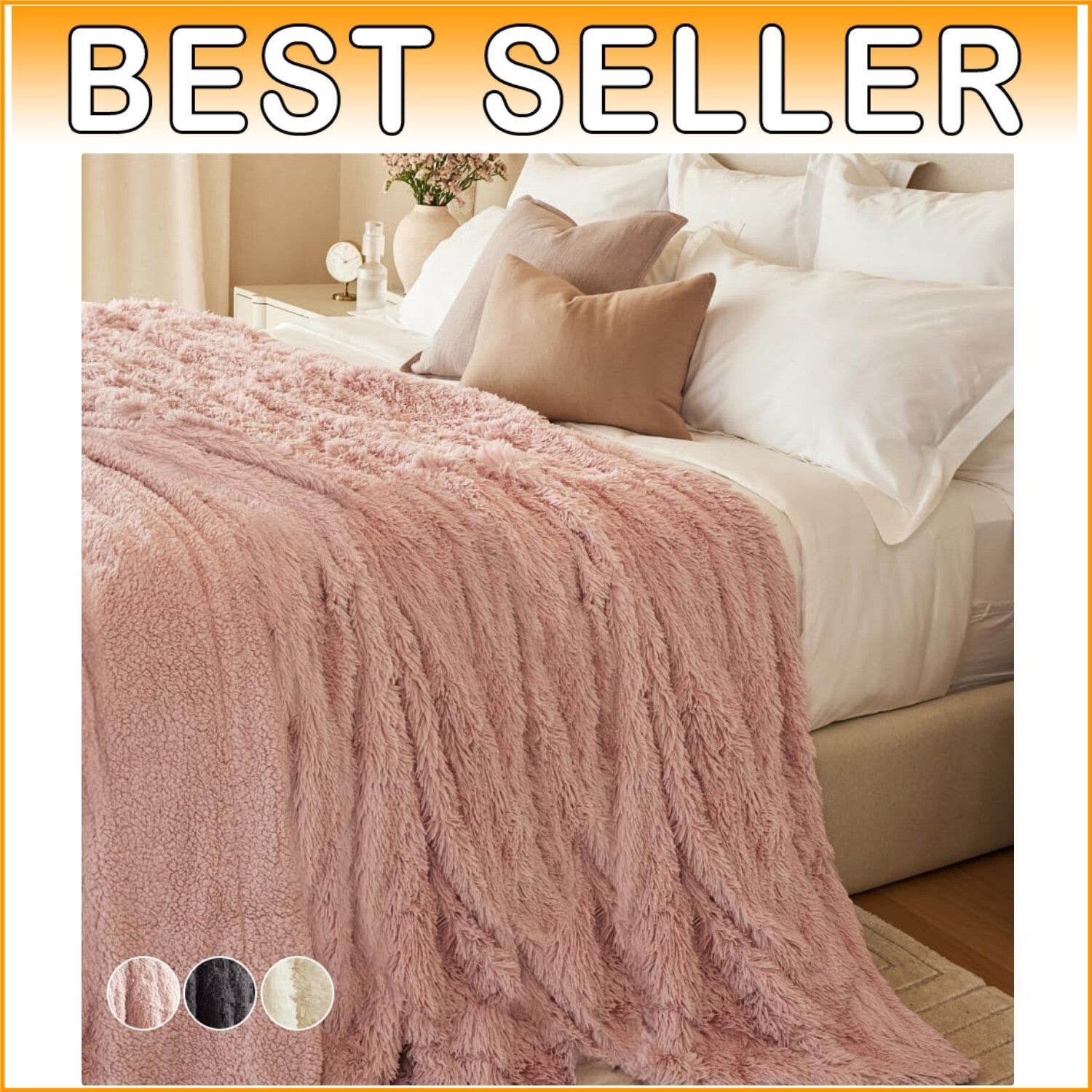 Elegant Floral Shag Throw Blanket King Size 108x90 - Perfect Gifts for Women