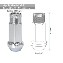 Load image into Gallery viewer, Lightweight M12x1.25 Chrome Wheel Nuts - Taper Acorn Seat for Custom Vehicles