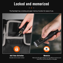 Load image into Gallery viewer, IP65 Waterproof 1800 Lumen Tactical Flashlight with Type-C Rechargeable Battery