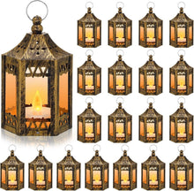 Load image into Gallery viewer, Charming 20-Pc LED Mini Lanterns for Table Centerpieces - Gold Finish