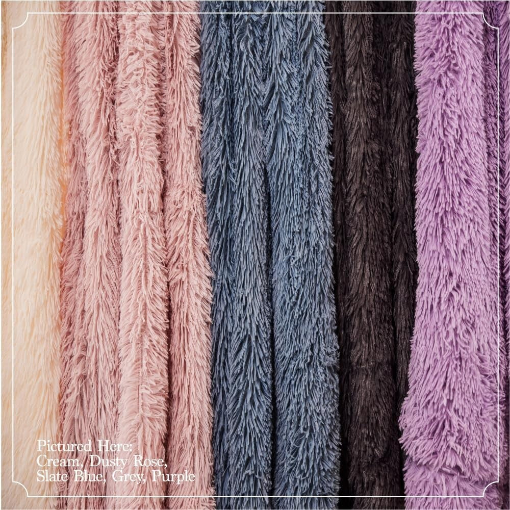 Elegant Floral Shag Throw Blanket King Size 108x90 - Perfect Gifts for Women