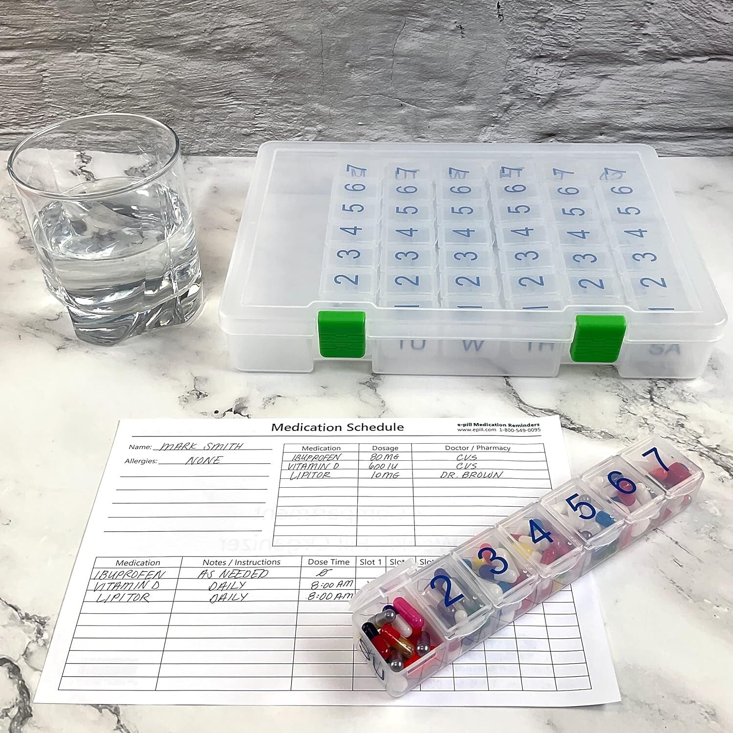 7-Day Clear Weekly Pill Organizer - Your All-in-One Medication Solution