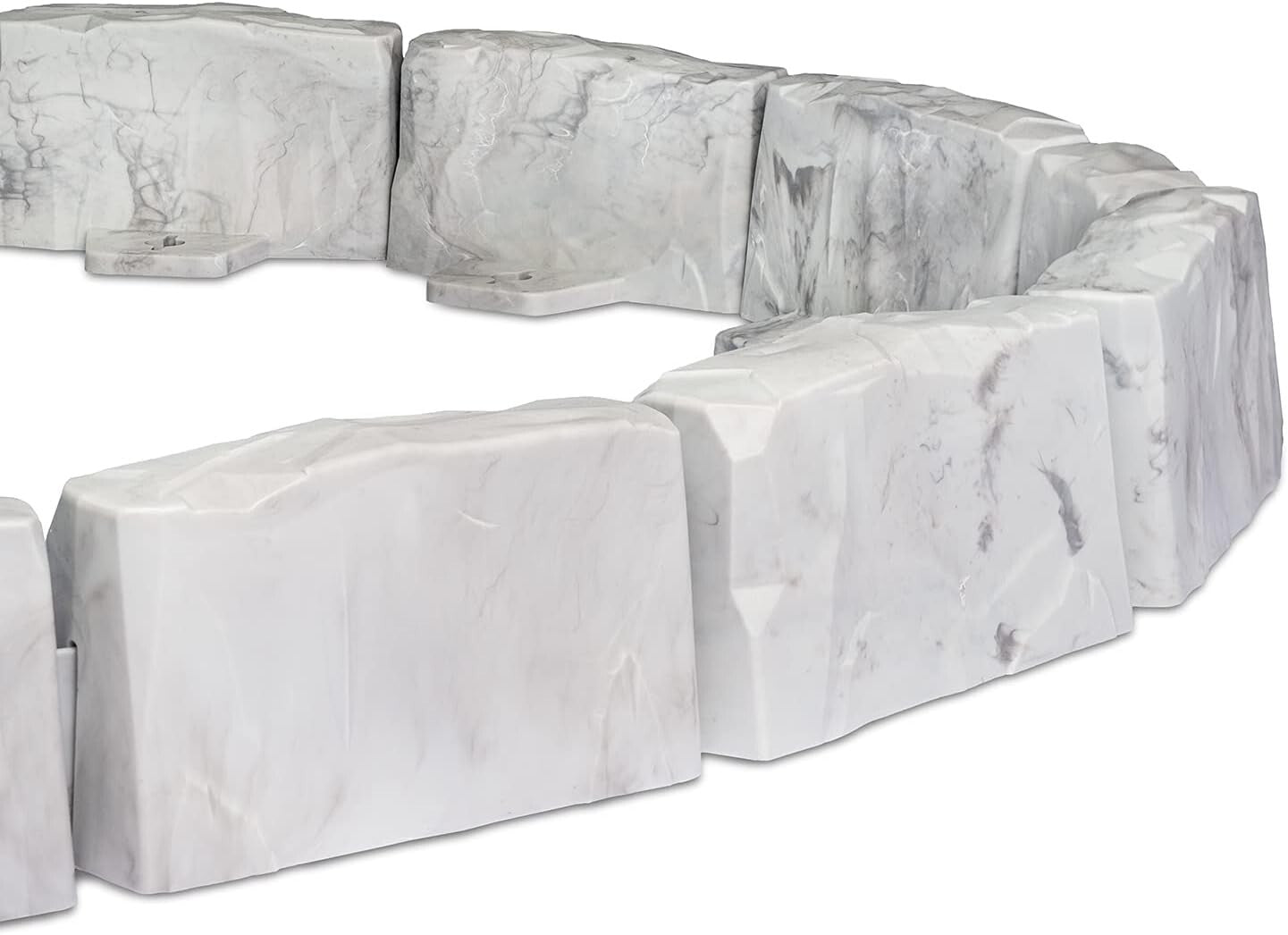 Durable No-Dig Stone-Look Edging - 2.7 in Tall, 60-foot Decorative Border