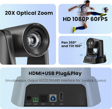Load image into Gallery viewer, High-Definition 1080P PTZ Camera with 20X Zoom for Seamless Streaming &amp; Lectures