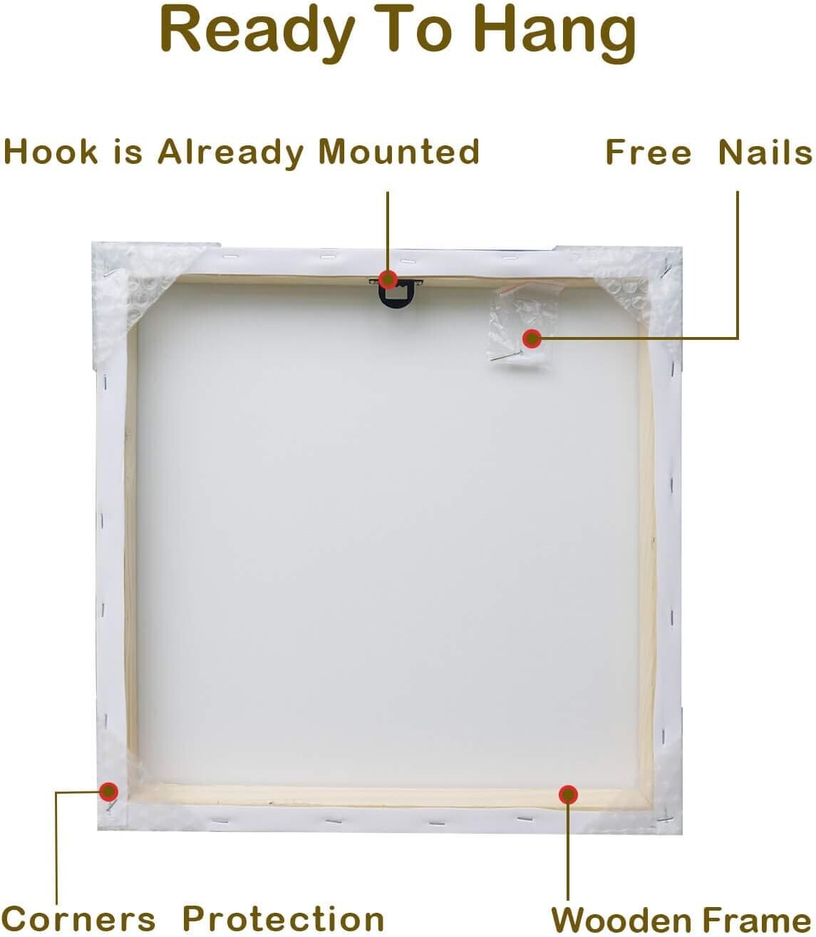 Gallery-Wrapped Beach-Themed Artwork - 4 Panels Capturing Coastal Vibes