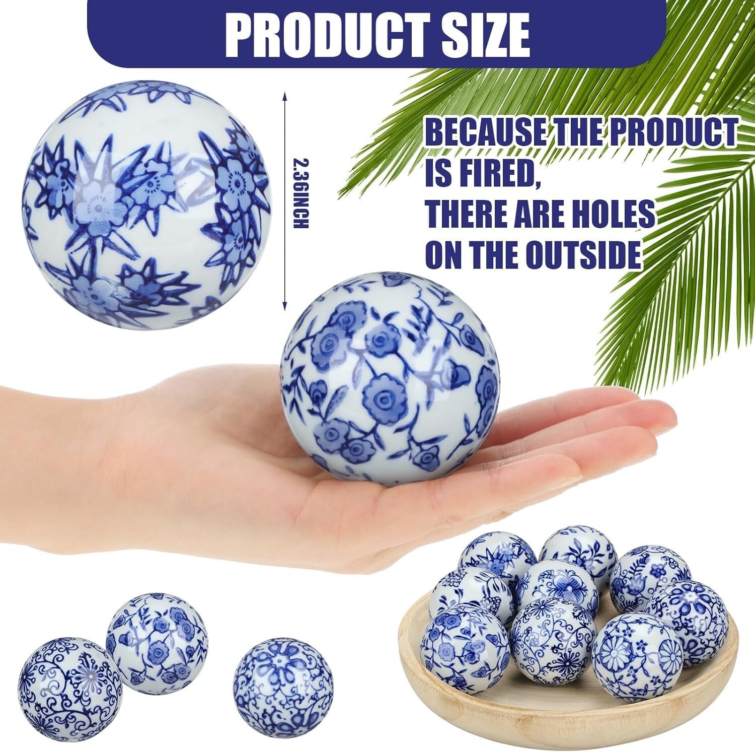 Set of 9 Decorative Chinoiserie Balls - Stunning Centerpieces for Every Occasion