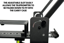 Load image into Gallery viewer, Adjustable iPad/Tablet Teleprompter with 70/30 Glass &amp; Carry Case - No Assembly