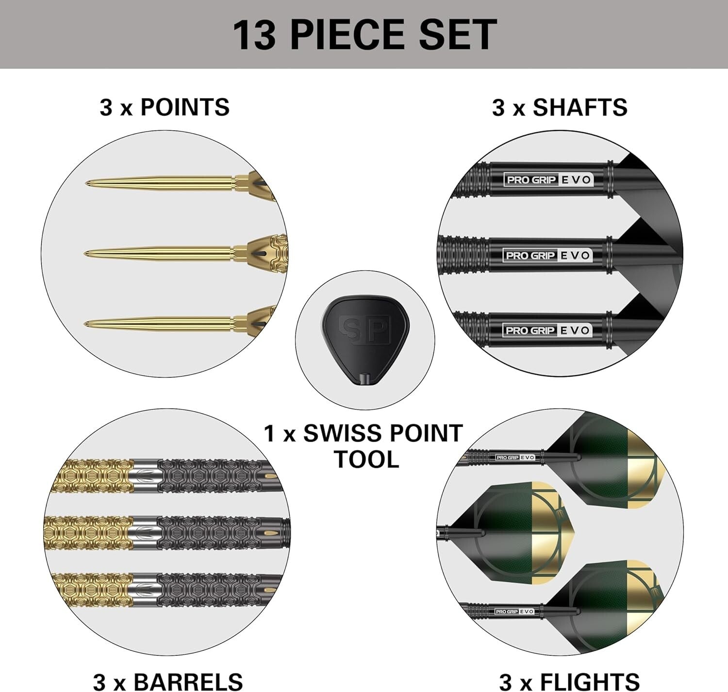 High-Performance 22g Steel Tip Darts with Swiss Point - Perfect for All Players