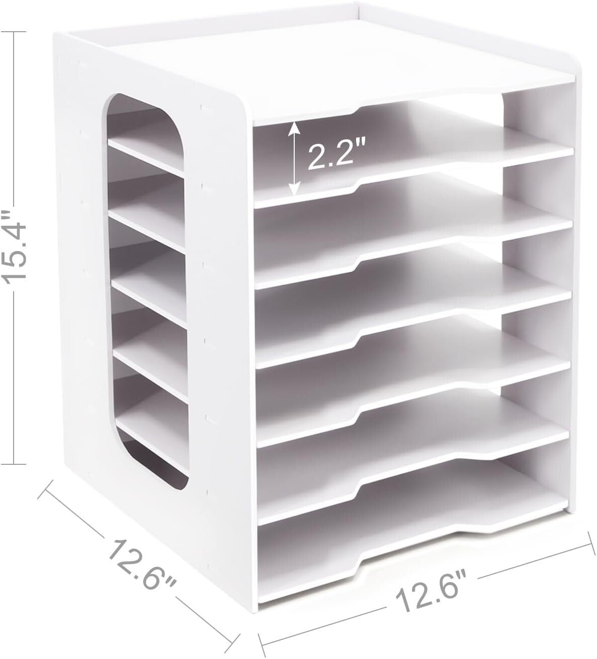 Durable 7-Tier Paper Organizer for 12x12 Scrapbook Supplies - Easy Assembly